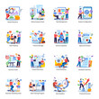 © Vectorslab - Set of Business and Teamwork Flat Illustrations