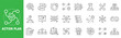 © tutti_frutti - Action plan outline icons for strategy, roadmap, checklist, timeline, target goals, workflow steps, project management, editable stroke line vector set.