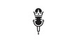 © vanzerim - Royal Microphone Icon with Crown - Premium Audio Podcast Logo Design