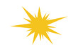 © Azizchehna - A bright yellow starburst symbol on a white background