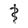 © ANIK - rod of asclepius vector on white background