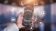 © InfiniteFlow - Job search icons show recruitment, HR management, and employee career growth. Job search helps organizations hire talent, job search supports skills, and job search improves workforce. Gist