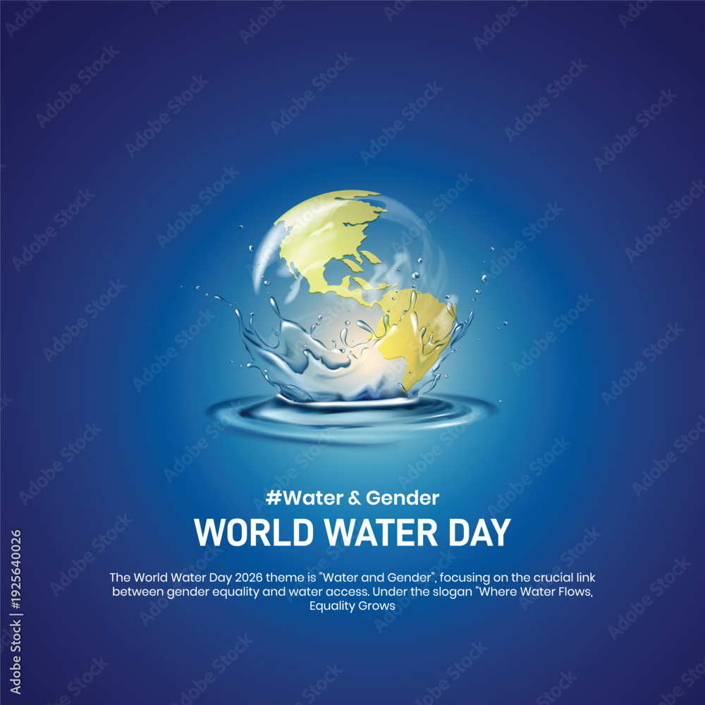 World Water Day 2026. world water day concept banner, poster, social