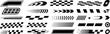 © MOSTSAMIYA - collection of racing stripes and checkered flag vector graphics for car decals and motorsport design