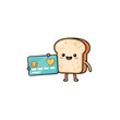 © MstRasheda - A friendly slice of bread holding a credit card happily.