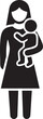 © DLC Studio - vector illustration of a mother holding her baby