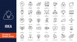 © ARIF MIFTAHUL ANWAR - Idea icon set. Icons related to Creative idea, brainstorming, solution, thinking and more. Outline icon with Editable stroke. Vector illustration
