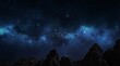 © Numan - Awe-inspiring cosmic expanse the Milky Way and countless stars illuminate rugged mountain ranges under a profound night sky, revealing the universe's serene majesty