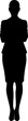 © Rezowan  - Black Silhouette of a Standing Business Man in Suit and Tie Vector Graphic