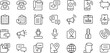 © md - Collection of communication and technology icons isolated on transparent background