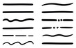 © MDSAIDUR - Brush Underline Stroke Set, Vector Illustration of Hand-Drawn Pencil and Pen Lines, Editable Brush Strokes, Perfect for Typography, Calligraphy, Design Accents, and Digital Illustration Projects