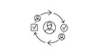 © Vita - Business process workflow with people and checkmarks.