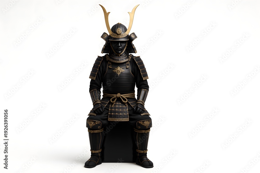 本格的な戦国時代の黒甲冑 - Authentic Feudal Japanese Black Armor