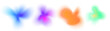 © sabelskaya - Colorful blurred gradient noise gradation, abstract watercolor blur mesh shape, grainy design element vector set