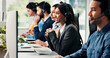 © P2000/peopleimages.com - Virtual assistant, people and woman with technology in call center, customer support and communication. Troubleshooting, online advice and help desk agent consulting with client, headset and computer