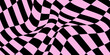 © RizqiRamadhani - Pink groovy psychedelic wavy chessboard background, hippie twisted checkerboard, gingham pattern backdrop, cut out ,png transparent simple design modern