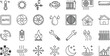© MdMojnu - HVAC and Climate Control Line Icon Set with Air Conditioning, Heating, Ventilation, Thermostat, Fan, and Temperature Outline Vector Symbols