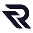 © Sojib - Dark navy blue letter R logo on white background icon