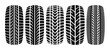 © Mokhlesur - Tire Tread Patterns Black White Vector Illustration