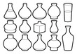 © Vectory Icons - Collection of Vases and Laboratory Flasks Vector Illustration