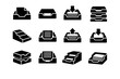 © Zab style - Document office vector icon mail generation intake solid system simple process organizer