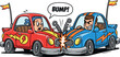 © creativestock - Cartoon cars crash into each other with speech bubble