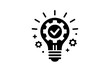 © Abdullah - Innovation idea lightbulb with gear icon representing creative problem solving, smart solutions engineering strategy concept, business innovation symbol minimal line vector illustration
