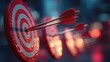 © Sahul - Three Arrows Hitting a Target Symbolizing Success and Precision.
