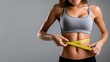 © Cre-AI-Tor  - Fit Woman Measuring Slim Waist with Tape for Health and Weight Loss