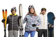 © Ljupco Smokovski - Young people posing with skiing equipment