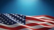 © Kaniz - Waving American Flag with Blue Sky Background