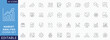 © designer - Market Analysis line icon set. Containing market, growth, sales, trends, market, research, strategy, Etc. Fully Editable. Vector illustration.
