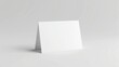 © NG Studio - Table tent card. Blank white 3d render illustration.