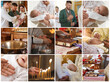 © New Africa - Baptism. Collage with moments of Christian sacrament