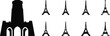 © Samsun - eiffel tower silhouette on white background