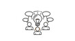 © Wachi - Group Discussion with Lightbulb Idea Concept.