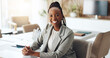 © DavidsPrime/peopleimages.com - Portrait, happy or black woman in boardroom with pride, about us or job in finance industry. Smile, corporate or analyst in workplace with confidence, career growth or experience in risk management.