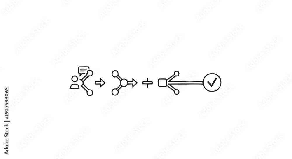 Conceptual diagram illustrating process flow and successful completion ...