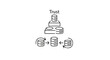 © Rudi - Conceptual Illustration of Trust and Data Flow in Business.