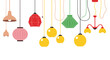 © MdTobarak - A colorful collection of hanging lamps and light fixtures in various shapes