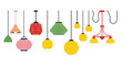 © MdTobarak - A colorful collection of hanging lamps and light fixtures in various shapes
