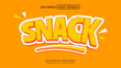 © hiznysyahril - Snack 3d editable text effect product food style