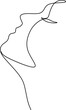 © Yurii - Abstract girl face continuous one line drawing minimalism design isolated on white background