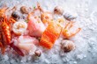© Igor - Premium frozen seafood mix on icy surface