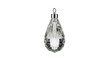 © Isolde - Isolated glass teardrop pendant for interior lighting fixture, decorative ornament