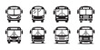 © NadimStoker - Collection of Bus Front Icons. Modern and Classic Designs for Transportation Concepts.