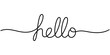 © Creative Tania - Continuous one line drawing of typography line art of hello word writing isolated on white background. Vector illustration