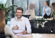 © ASDF - A man is sitting at a desk with a woman in front of him