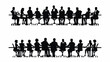 © Allah - Business professionals gathered around conference table in meeting