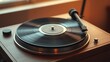 © Zephyr Fox - turntable. Vintage vinyl record on a turntable, evoking nostalgic vibes with warm retro aesthetics. tutorial guides, club newsletters, designed for sports & leisure club marketing.